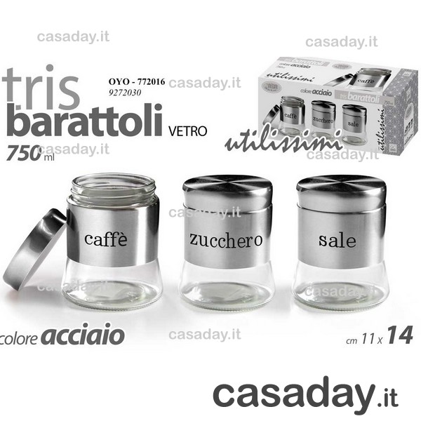 BARATTOLI VETRO-INOX PZ.3 